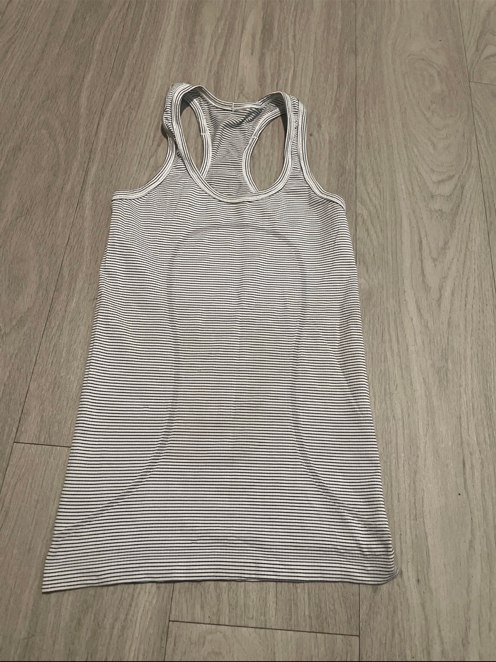 lululemon athletica Striped Racerback Tank - White & Black